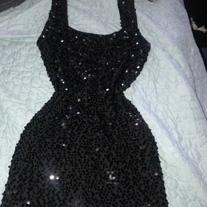 Cute little black glam dress